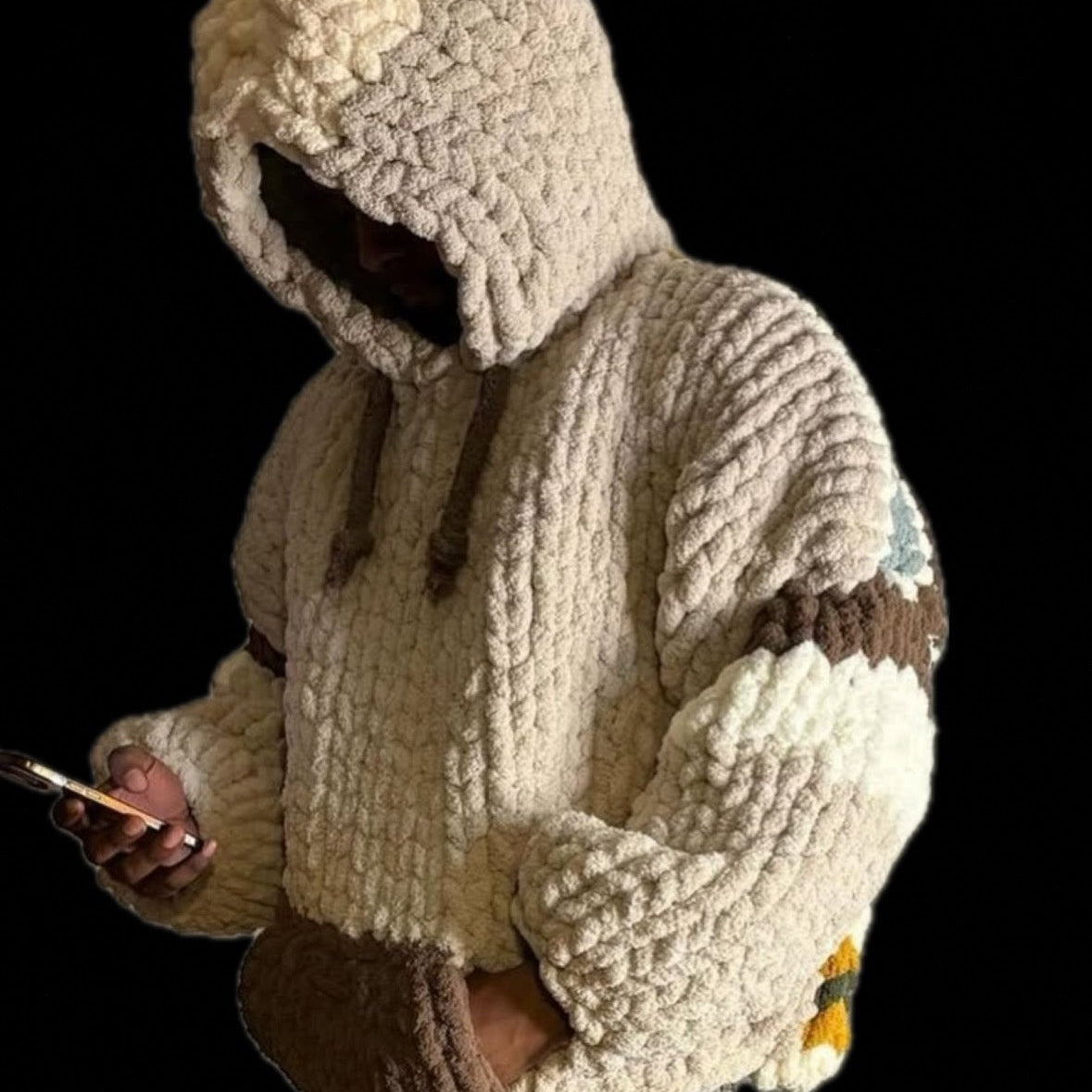 Brown Men Hoodie